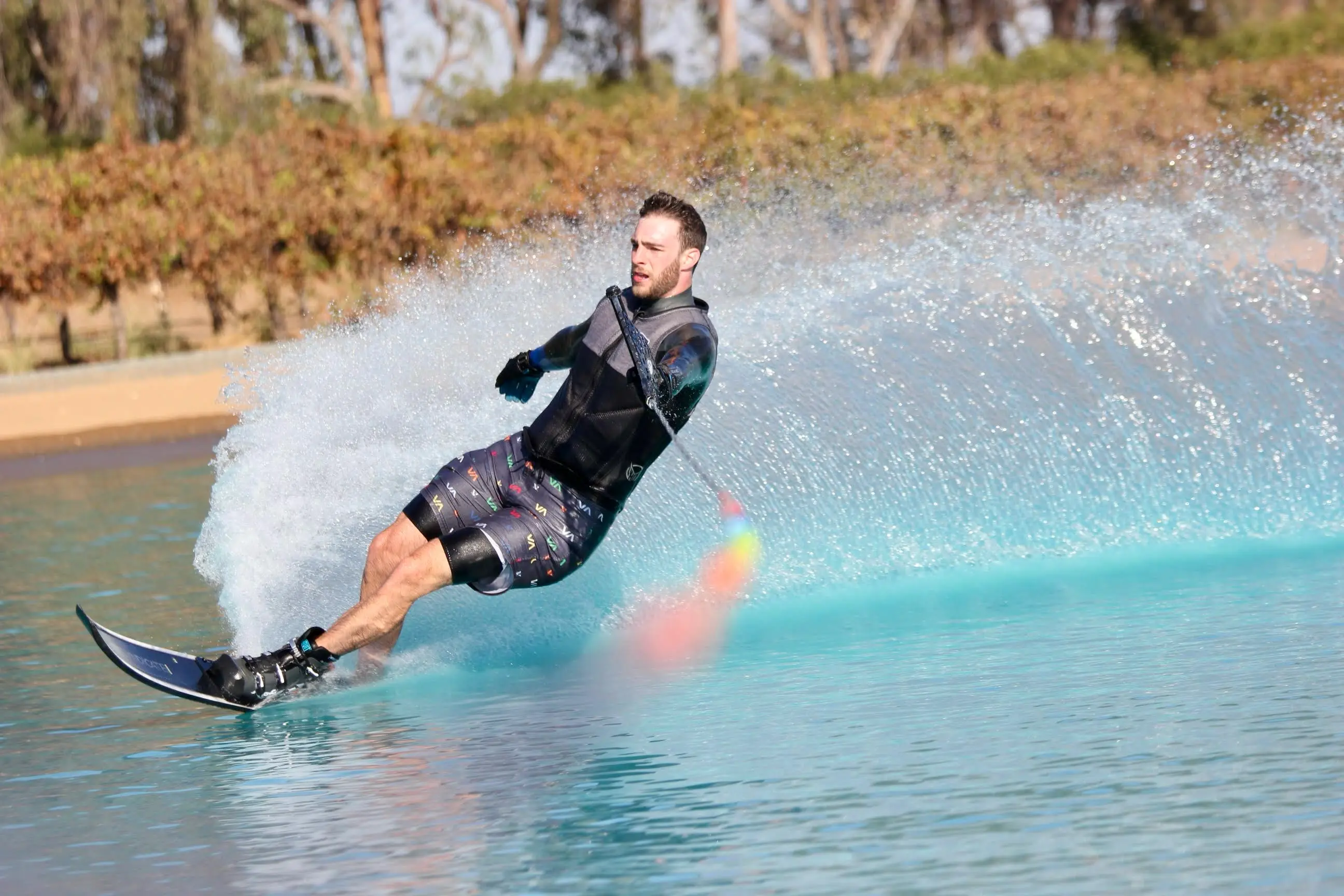 Jon approaching a buoy in the pre-turn
